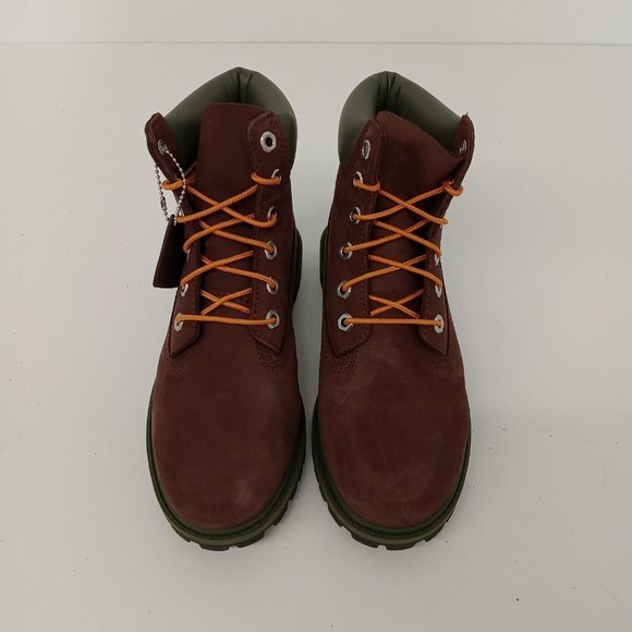 Timberland Premium Dark Brown Nubuck 6-Inch Waterproof Boots - Picture 2 of 12